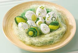 Beaded Easter Eggs with Filigree Engravings