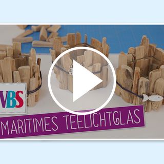 VBS Ambachtelijke video Maritimes glas voor theelichtjes