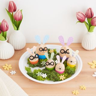 Süße Eier-Hasen mit Brille