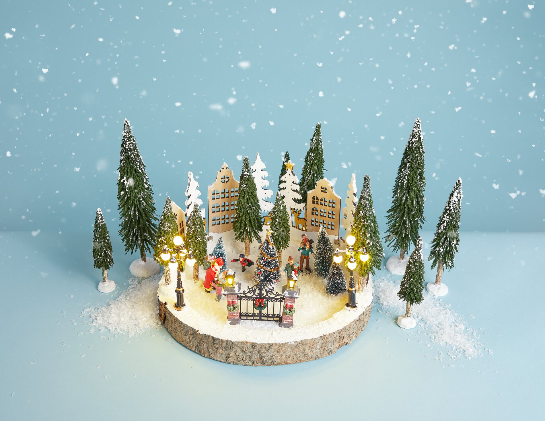 Miniatur-Szene Winterdorf 