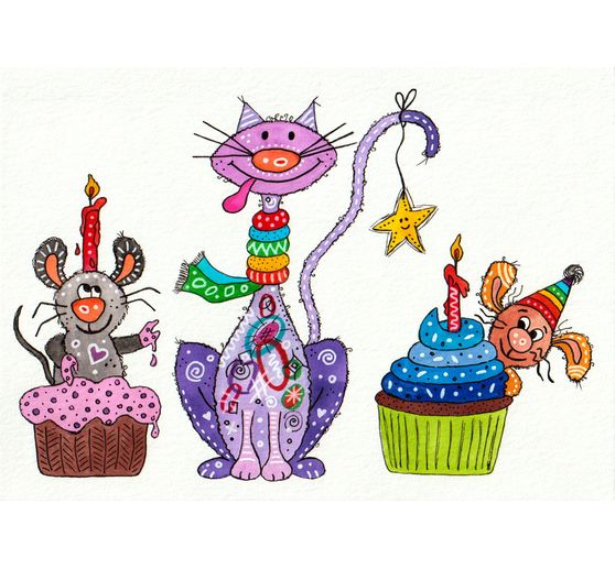 182_Dodo_Aquarellbild - Happy Birthday