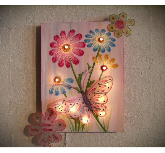 263_helenasbastelstube_Beleuchtetes Bild Schmetterling