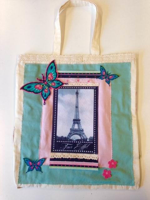 Jutetasche Eiffelturm Jutetaschen selbst gestalten mit Anleitung
