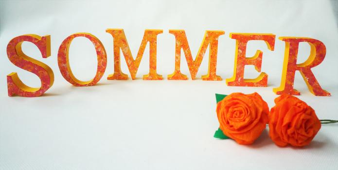 Sommer: hell Buchstaben Deko