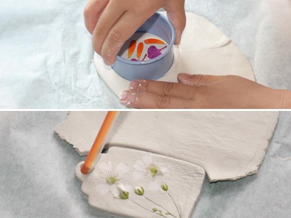 Ornament with Fimo and flowers