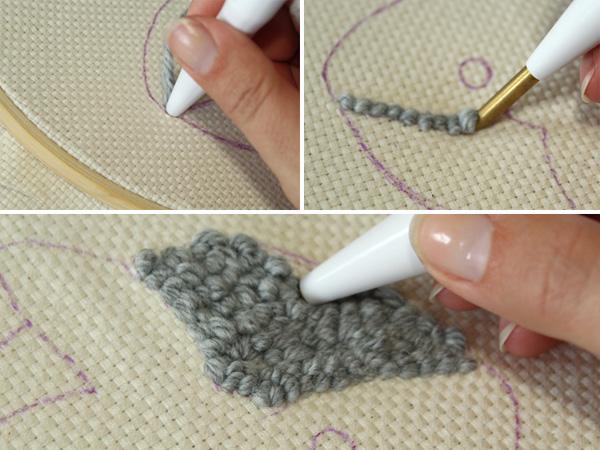 Punch Needle_Wal: durchstechen Trebd: Punch Needle Anleitung Schritt für Schritt