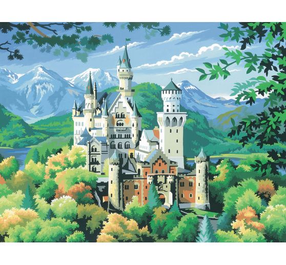 Peinture Au Numero Chateau De Neuschwanstein Loisirs Creatifs Vbs Hobby Service