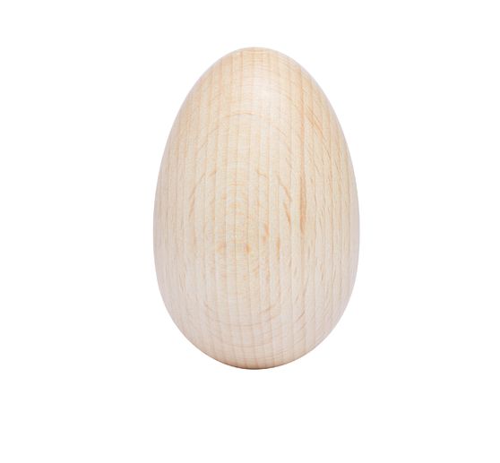 Holz-Ei, oben gebohrt, 40 x 60 mm