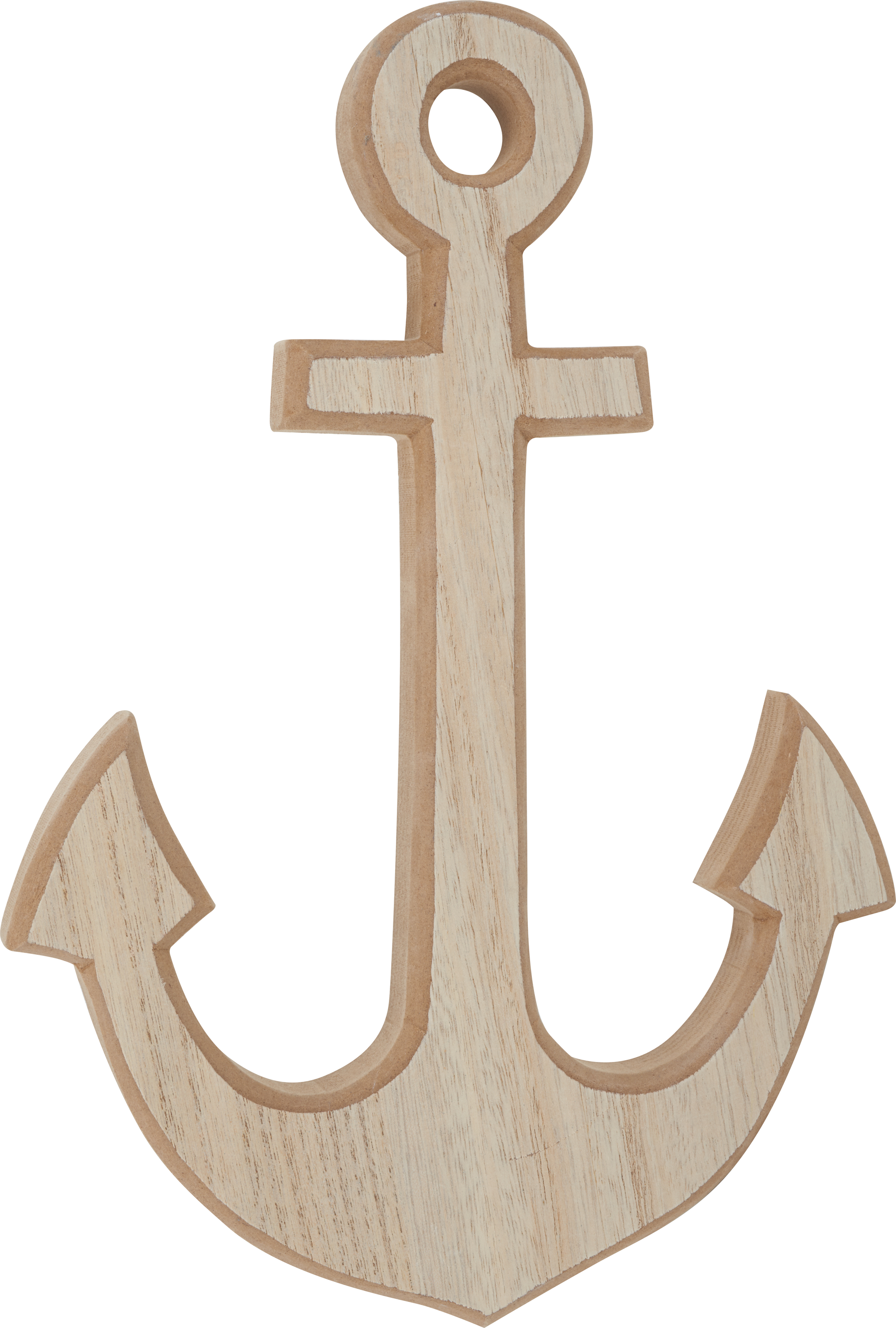 Ancre Décorative En Bois VBS - 31 Cm De Haut, épaisseur 2 Cm, à Personnaliser, Décoration Maritime