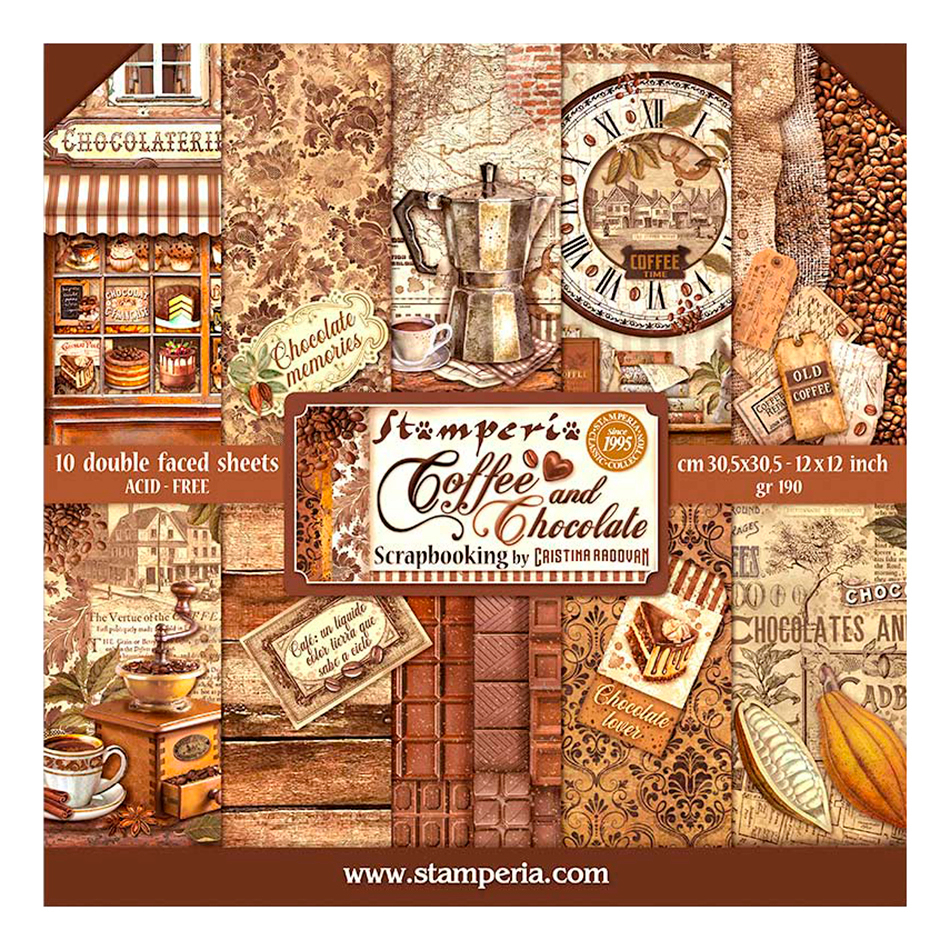 Chocolate Transfer Sheet: Vintage Design. Pack of 15 Sheets, Each Sheet 16  x 10