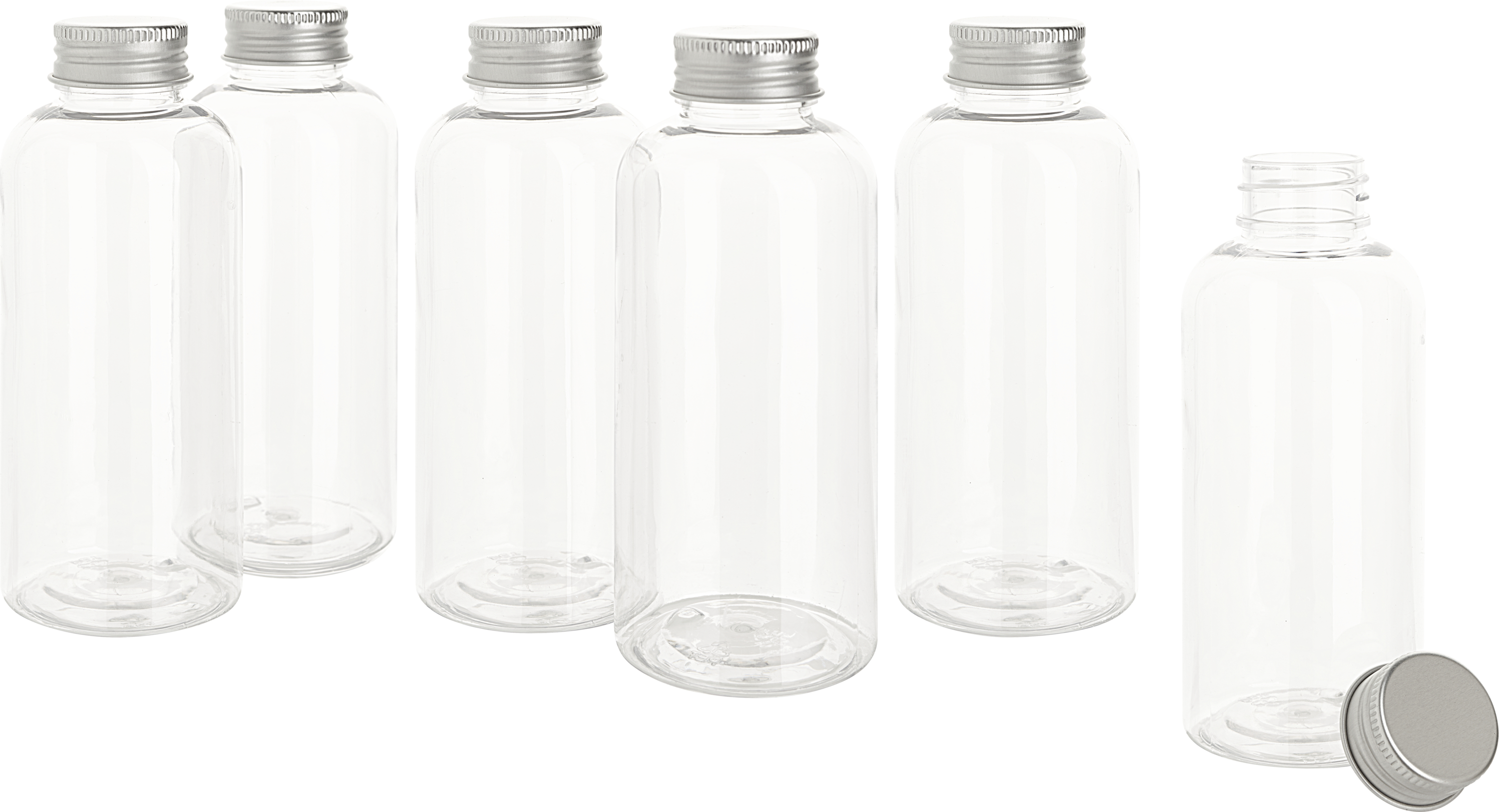 Fles blauw glas schroefdop 5 ml t/m 100 ml