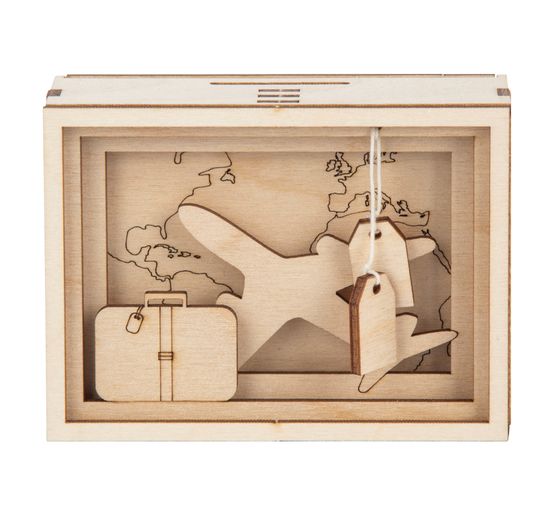 Houten bouwpakket Spaarpot "Journey"