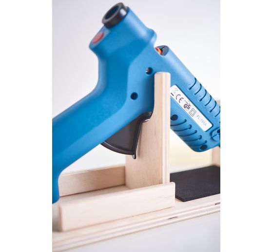 Pistolet à colle & support en bois