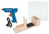 Hot glue gun with holder