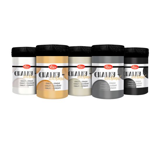 Set de peintures Viva Decor Chalky opaque « Classique », 5 pc.