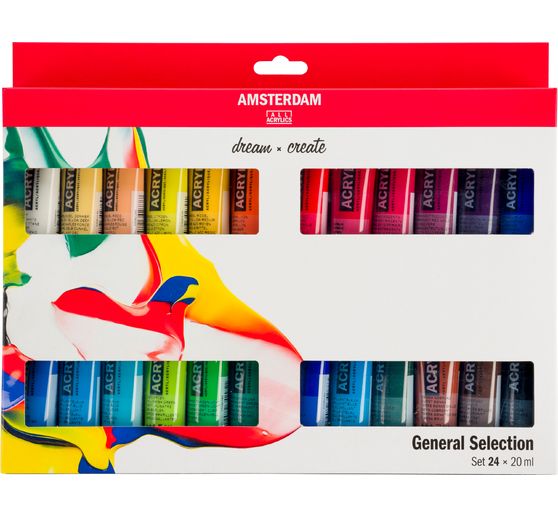 Talens AMSTERDAM acrylic paint set "General Selection 24"