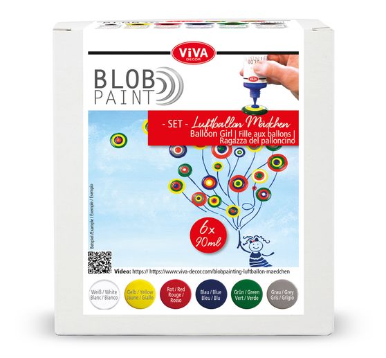 Set de peintures Viva Decor Blob Paint « Petite fille au ballon »