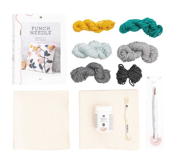 Rico Design Punch Naaldenset "Kussenbloemen"