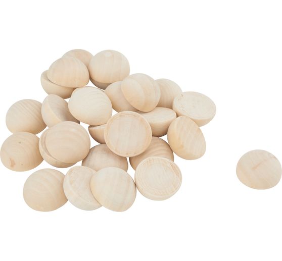 Demi-boules en bois VBS « Ø 30 mm », 25 pc.