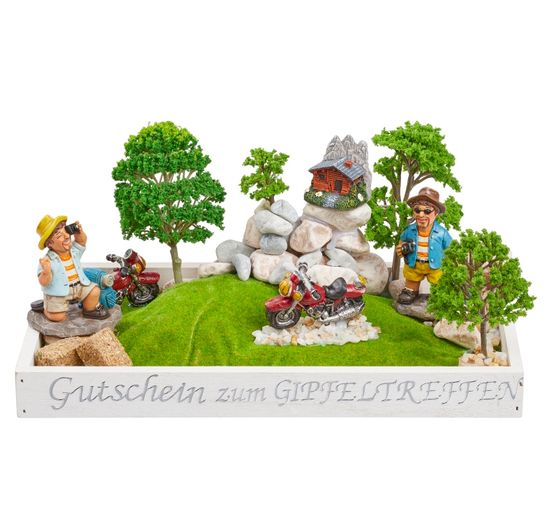Landschaft aus Styropor mit Schnee