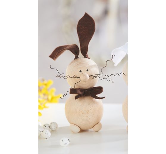 Demi-perles en bois non percées VBS, 10 pièces