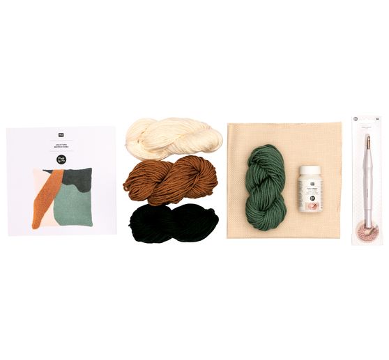 Rico Design Punch Naaldenset kussen mosterd/groen