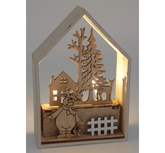 VBS Holzbausatz "Winterhaus", 9-tlg.