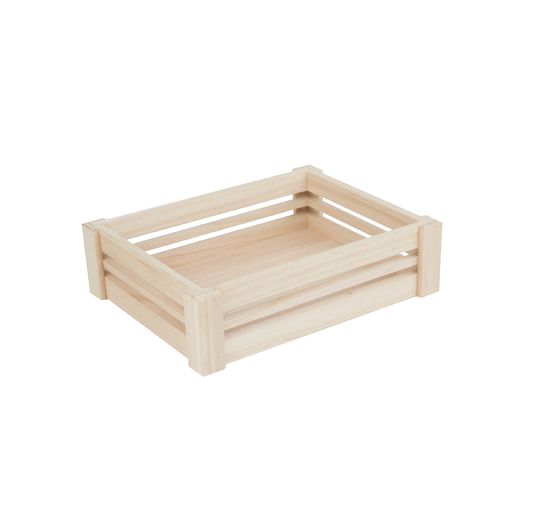 VBS Houten kisten, plat, set van 3
