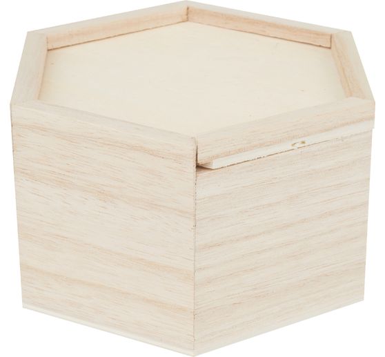 VBS Holz-Kästchen mit Schiebedeckel, 6-eckig