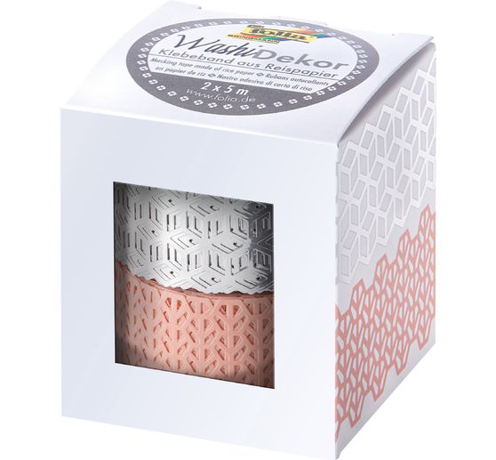 Washi-Dekor "Rosé/Silber"