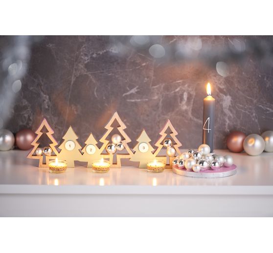 Kerstballen van glas op draad, 36 stuks, Ø 20 / 25 / 30 mm