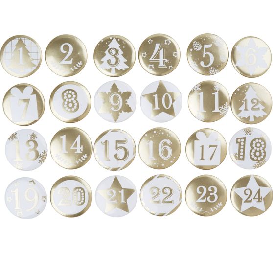 Adventskalender-Buttons PERLMUTT