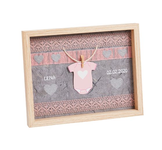 Decorative frame, approx. 21,5 x 16,5 x 4 cm