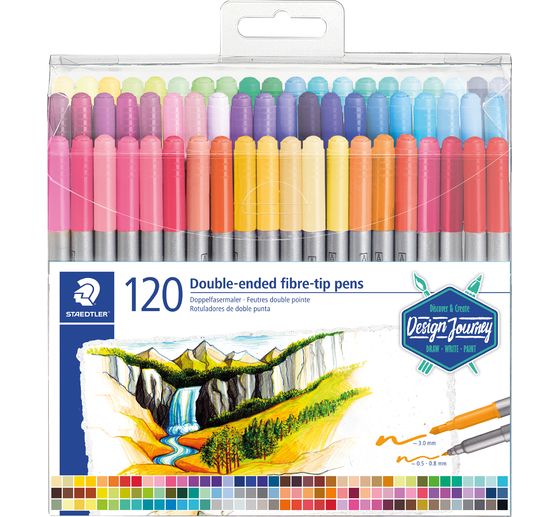 STAEDTLER Dubbelvezelige pennen, 120 stuks