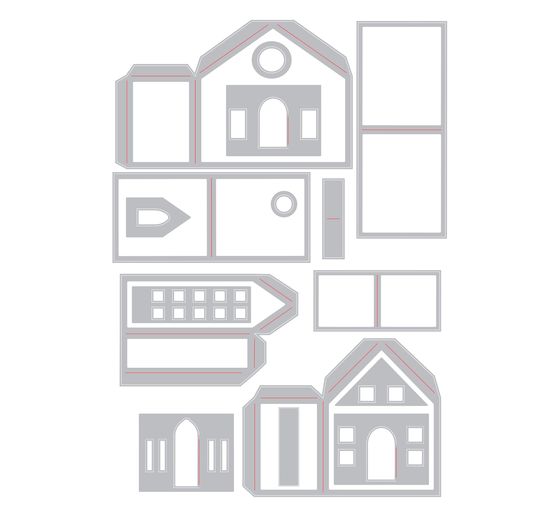 Sizzix Thinlits Stanssjabloon "Paper Village"
