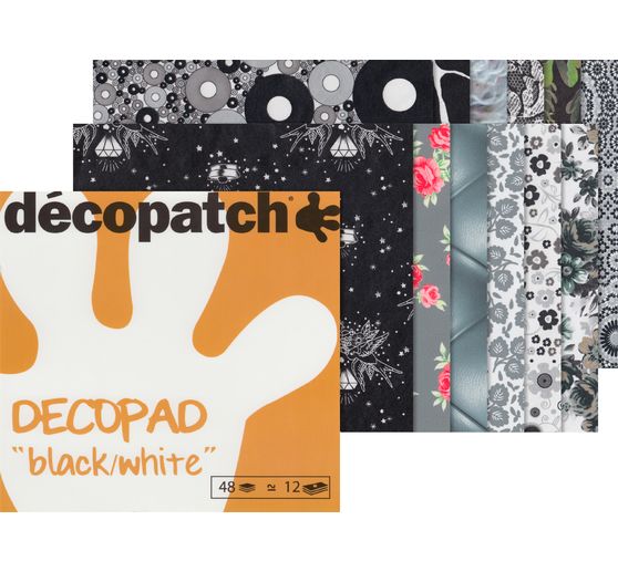 Décopatch Papieren zakdoekje "Zwart-wit"