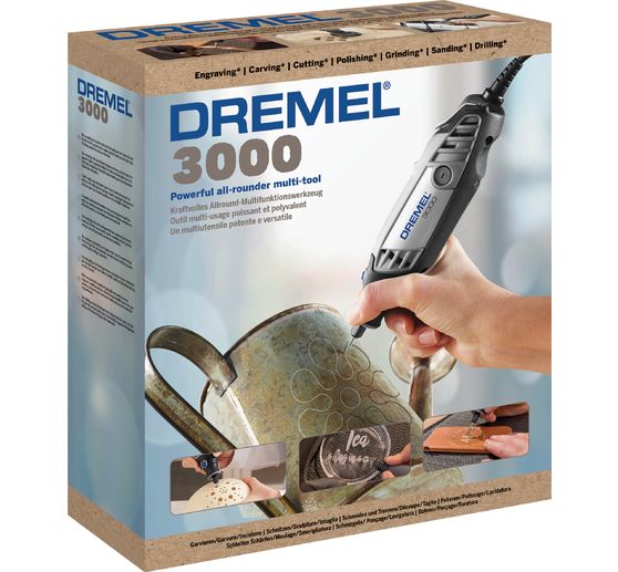 Dremel 3000-2/25 Arts & Crafts, 2 opzetstukken, 25 stuks accessoires, zakje