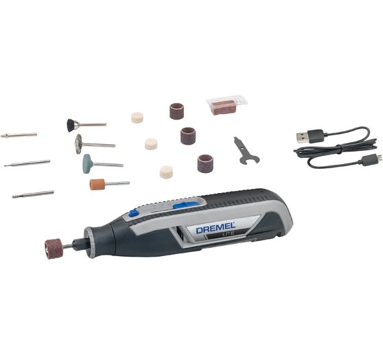 DREMEL 7760 Lite, 15 stuks accessoires, batterij multi-tool, USB-kabel