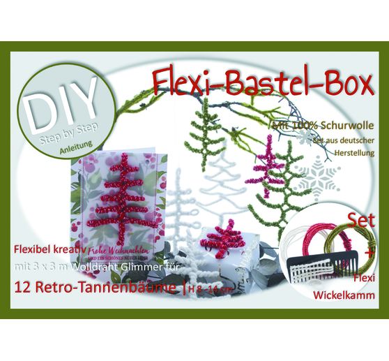 Flexi-Bastel-Box pour 12 sapins rétro