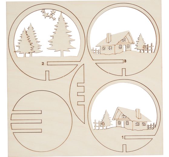Motif à piquer en bois "Monde de la montagne