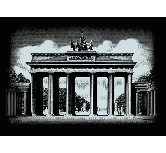 Scratch paintings "Buildings", Silver