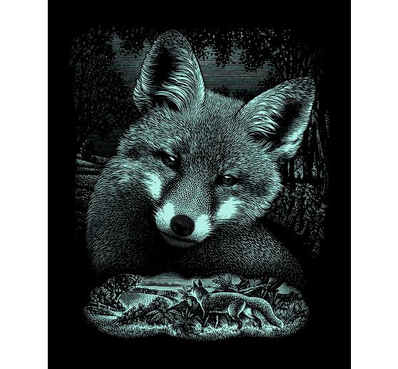 Scratch paintings "Wildlife", Silver