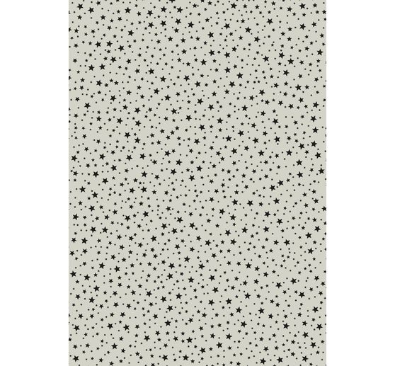 Papier cartonné à motifs « Grey Line », étoiles, Noir