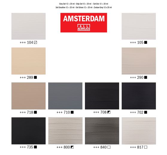 Talens AMSTERDAM Acrylverfset "Grafiet"
