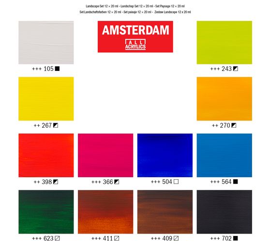 Talens AMSTERDAM Acrylic paint set "Landscape"