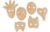 VBS Kindermaskers, papier-maché, set van 6
