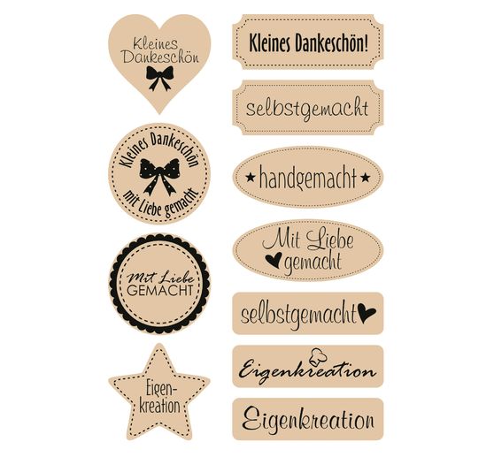 Kraftpapier-Sticker "Homemade"