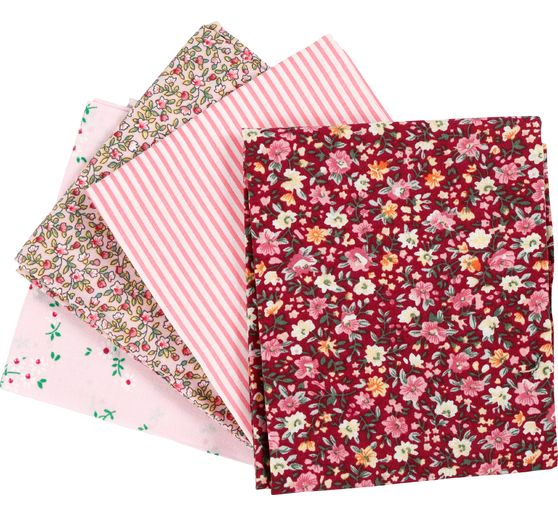 Fabric package "Florella Rosé", set of 4