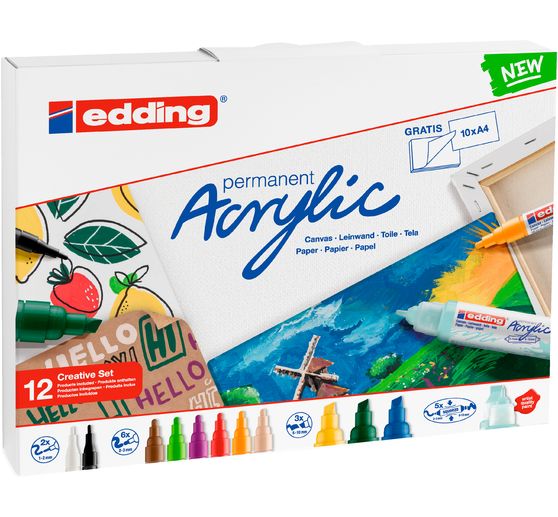 edding Acrylic "Acrylic marker - Basic", set of 12
