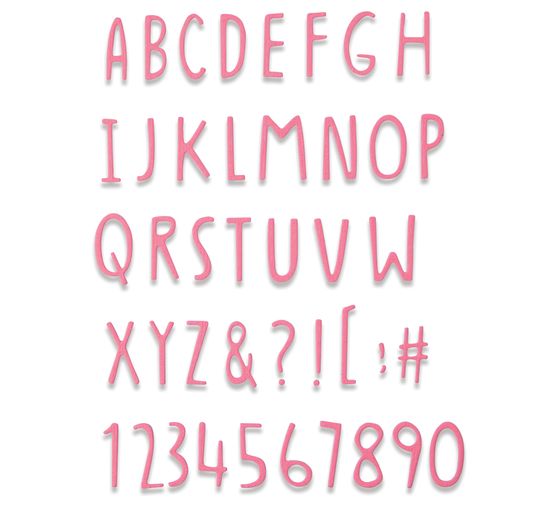 Sizzix Thinlits ponssjabloon "Hand Drawn Alphabet"